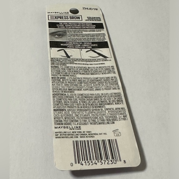 Maybelline Express Brow Ultra Slim Brow Pencil with Precision Tip and Spoolie - Picture 2 of 2